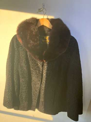 Vintage Harris Furs Long Beach Black Persian Lamb 