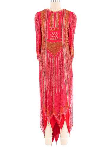 Zandra Rhodes Fully Embellished Silk Gown