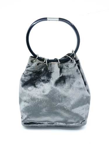 1999 Gucci Silver Velvet Ring Handle Bag