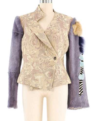 2001 Christian Lacroix Fur Trimmed Brocade Jacket