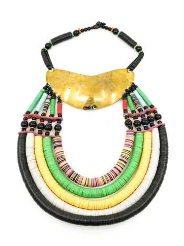 Recycled Plastic Bead Bib Necklace