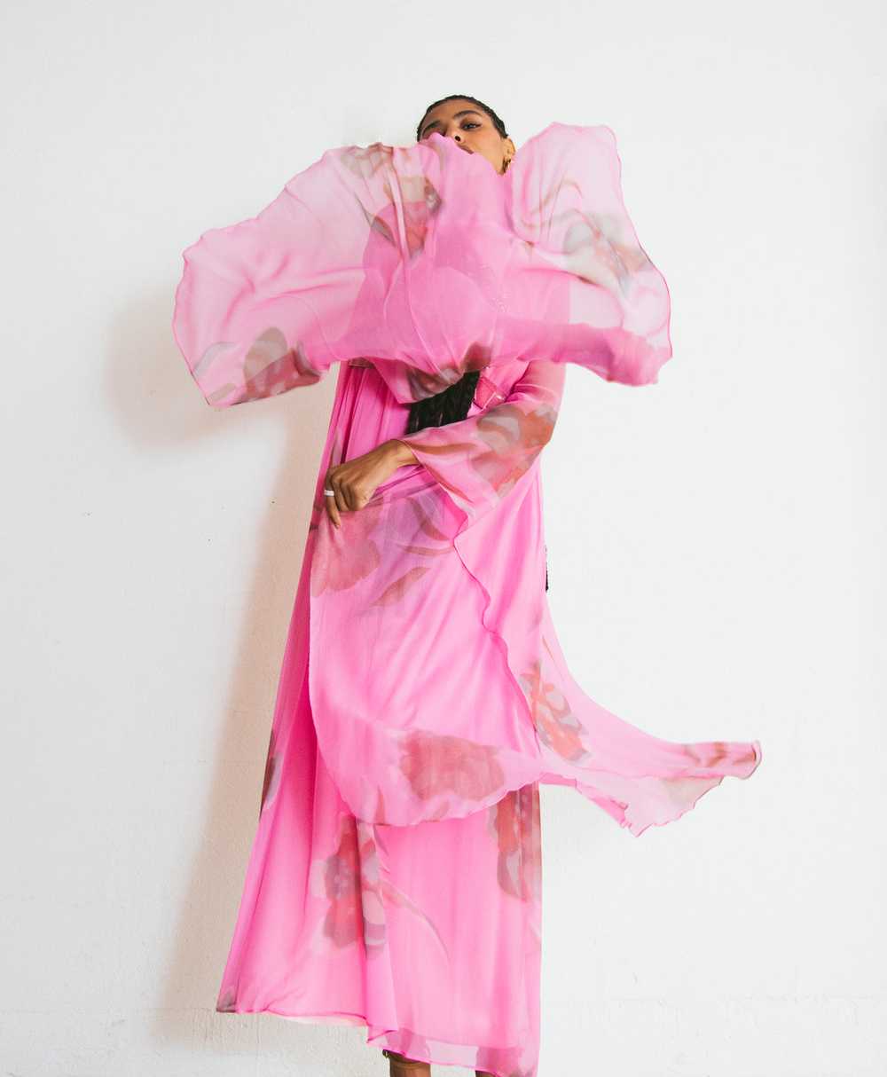 Emma Domb Hand Painted Kimono Sleeve Dress - image 3