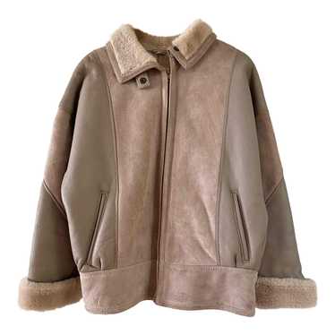 Shearling bomber - Shearling bomber jacket in she… - image 1