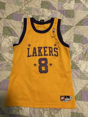Reebok Vintage Los Angeles Lakers Kobe Bryant #8 Black GOLD Jersey