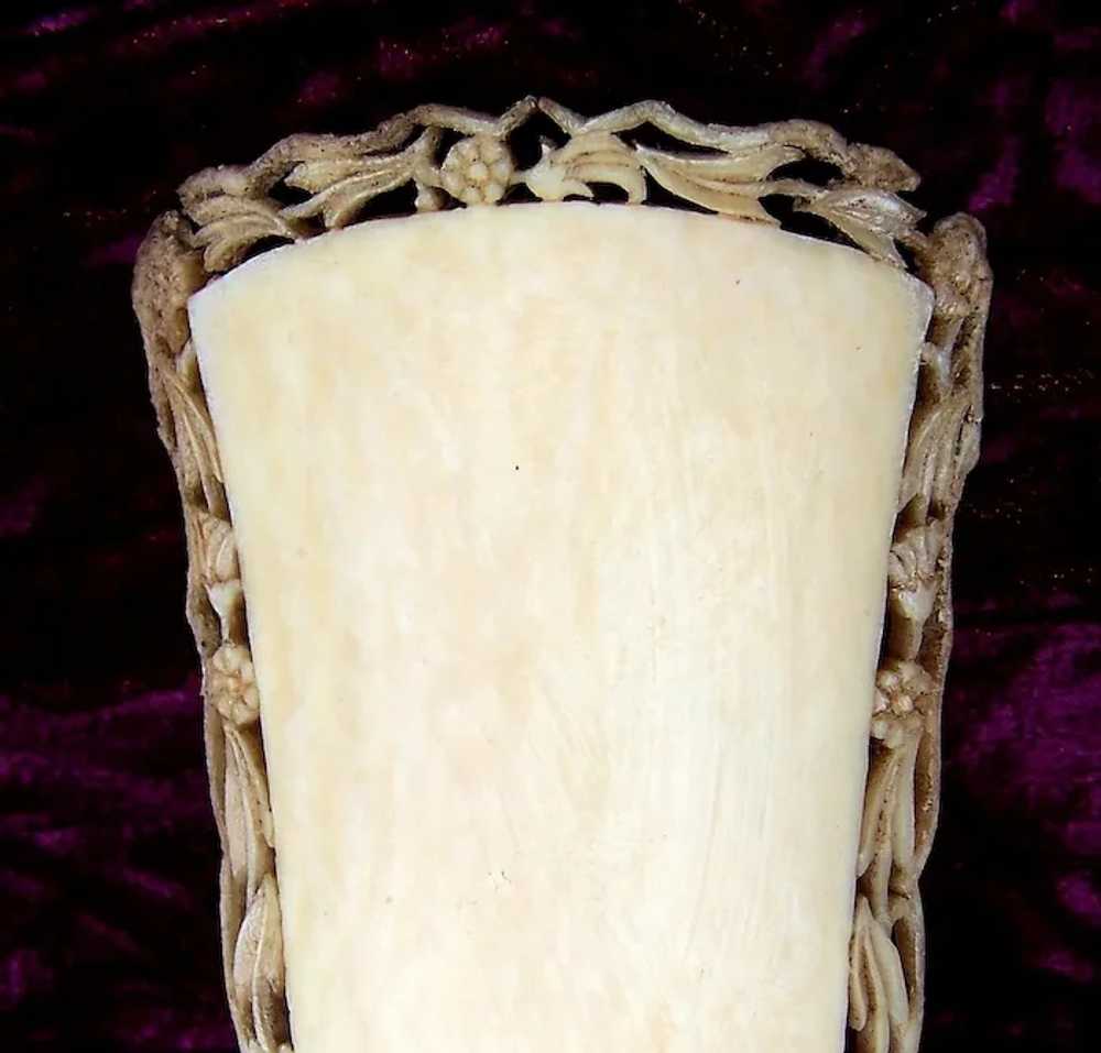 Victorian carved bone hair comb Spanish style hai… - image 3