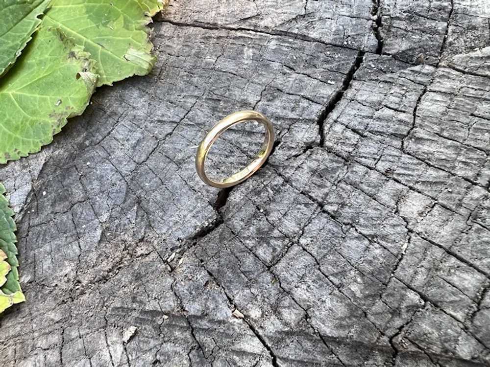 14K Yellow Gold Victorian Wedding Band - image 10