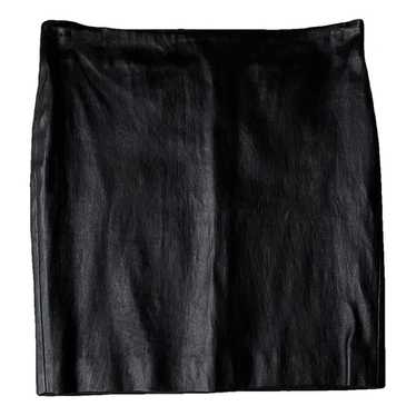 The Row Leather mini skirt