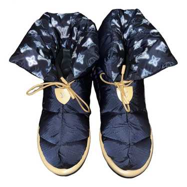 Shop Louis Vuitton Monogram Plain Toe Leather Block Heels Flat Boots  (1AAV60) by Sakura-Merica
