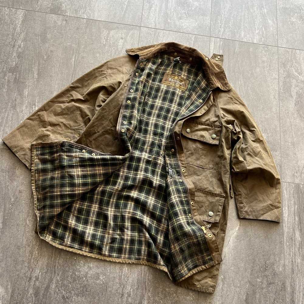 Barbour × Vintage × Waxed Rare BARBOUR A98 SOLWAY… - image 2