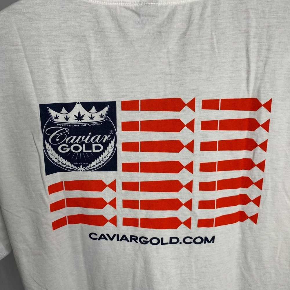 Streetwear Caviar Gold Liberty Crewneck T Shirt X… - image 5
