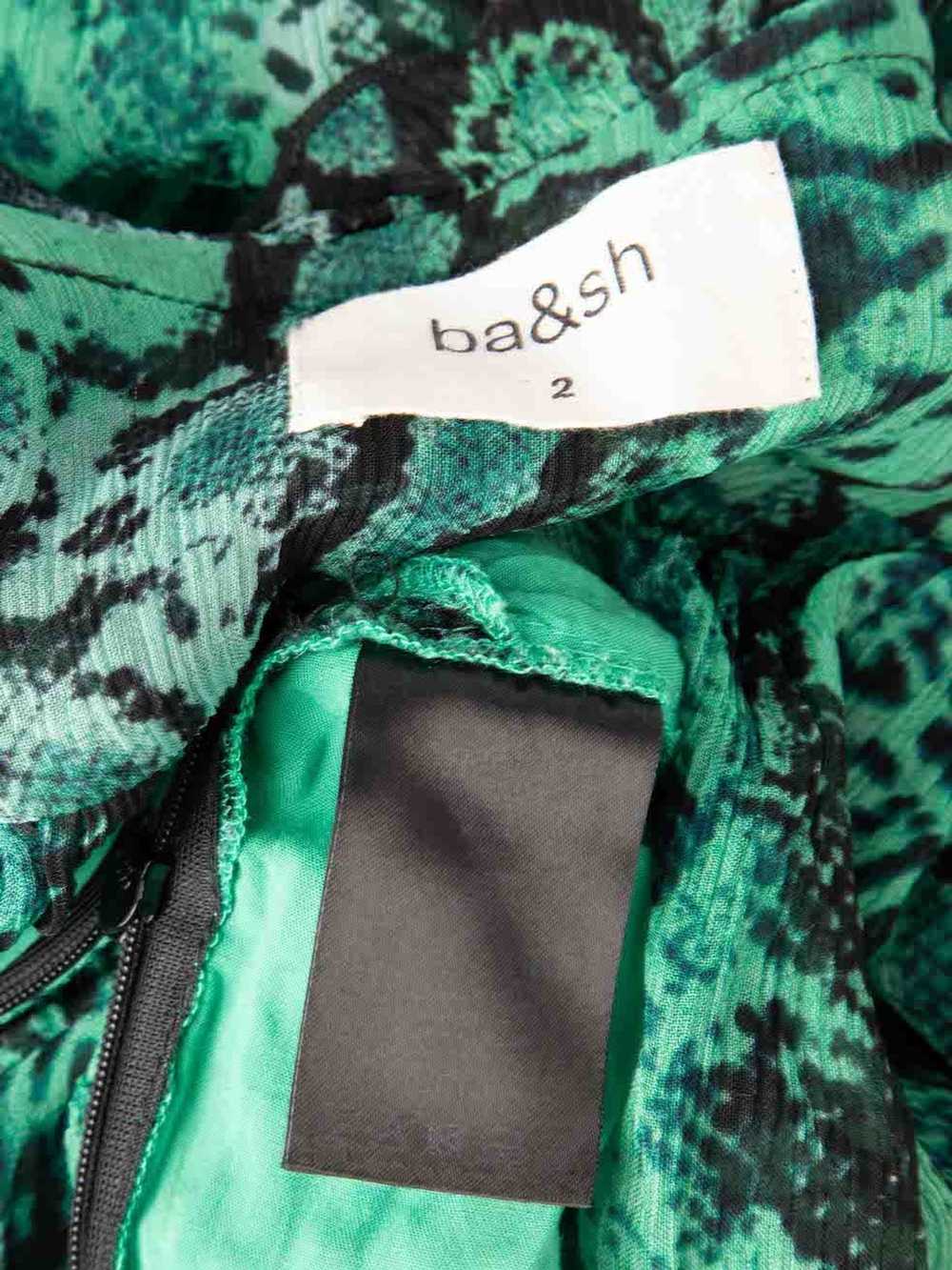 Ba&sh Green Snakeskin Mini Sheer Dress - image 7