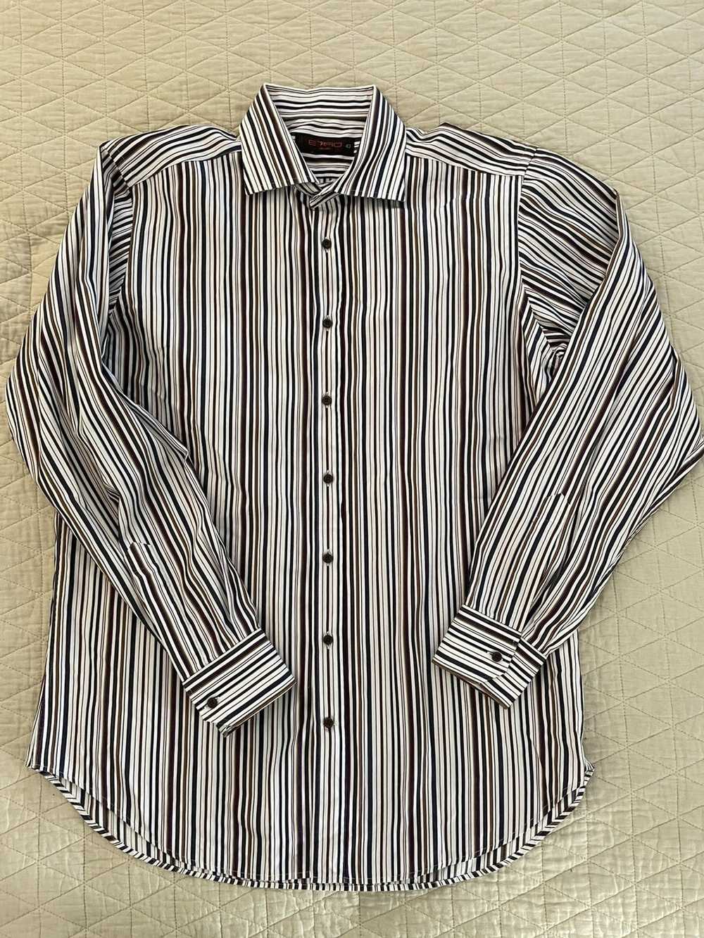 Etro Textured Stripe Spread Collar Shirt - image 2