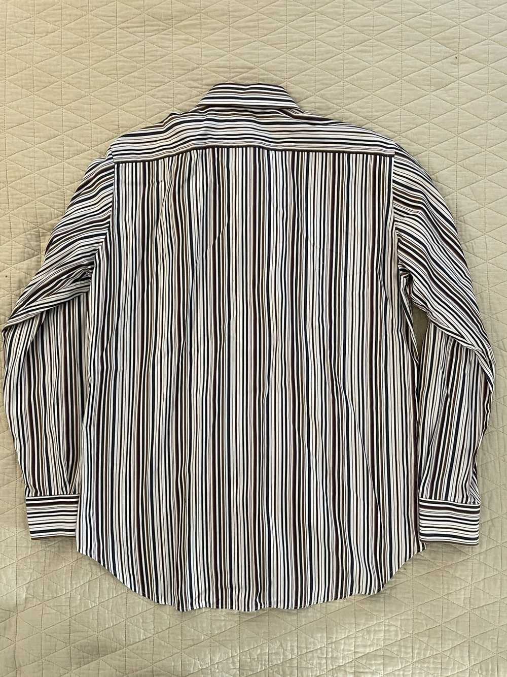 Etro Textured Stripe Spread Collar Shirt - image 4