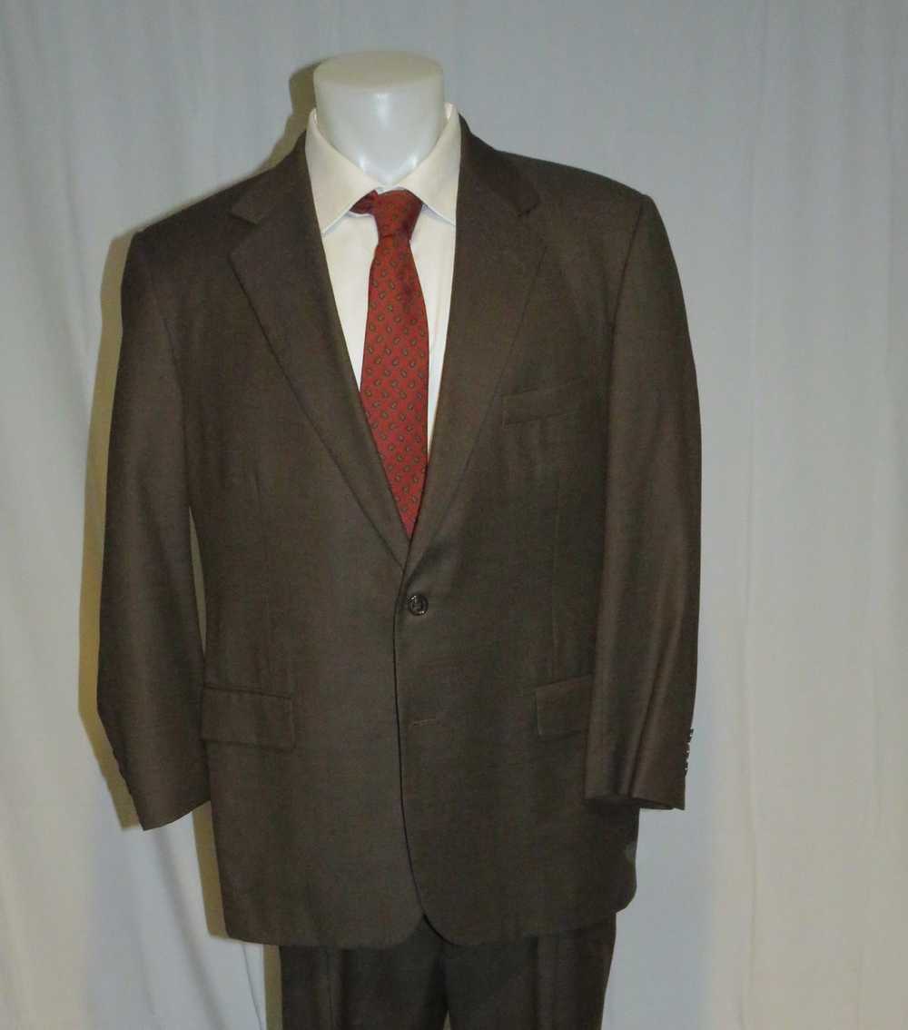 Brooks Brothers Hand Tailored Brown Birdseye Vint… - image 3