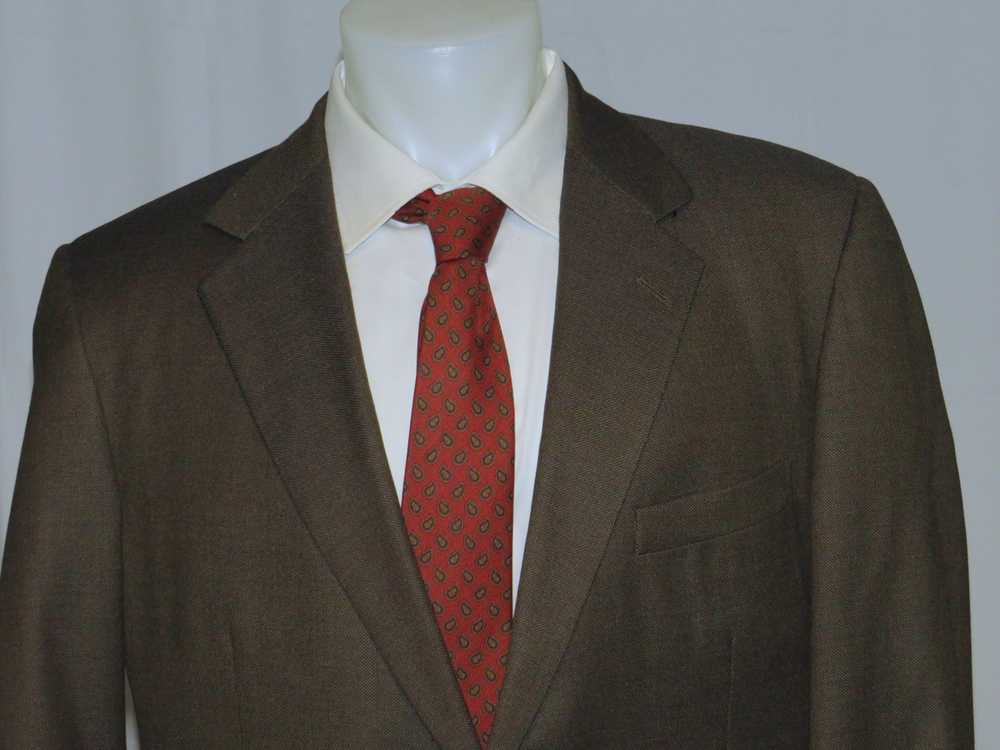 Brooks Brothers Hand Tailored Brown Birdseye Vint… - image 4