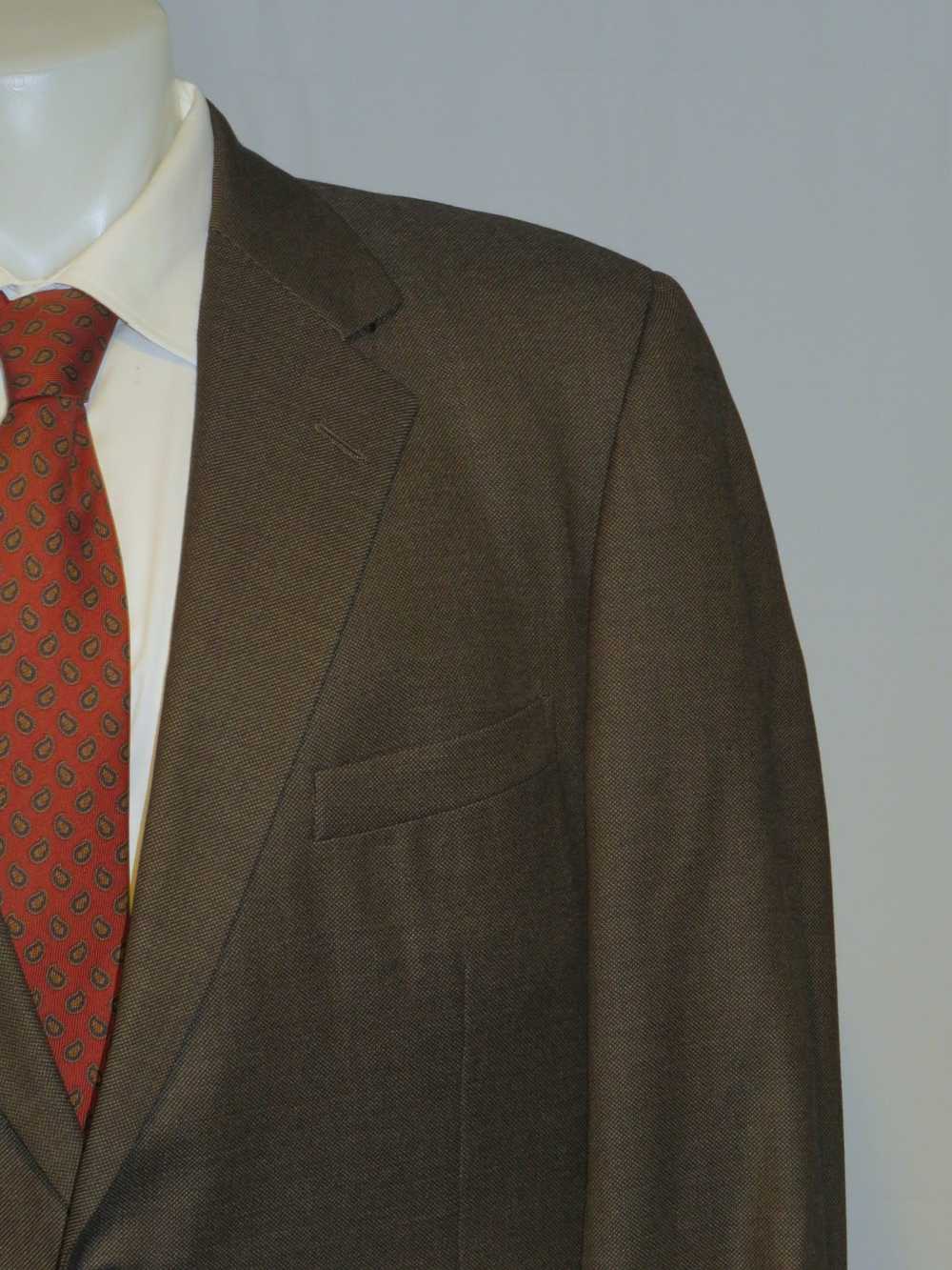 Brooks Brothers Hand Tailored Brown Birdseye Vint… - image 5
