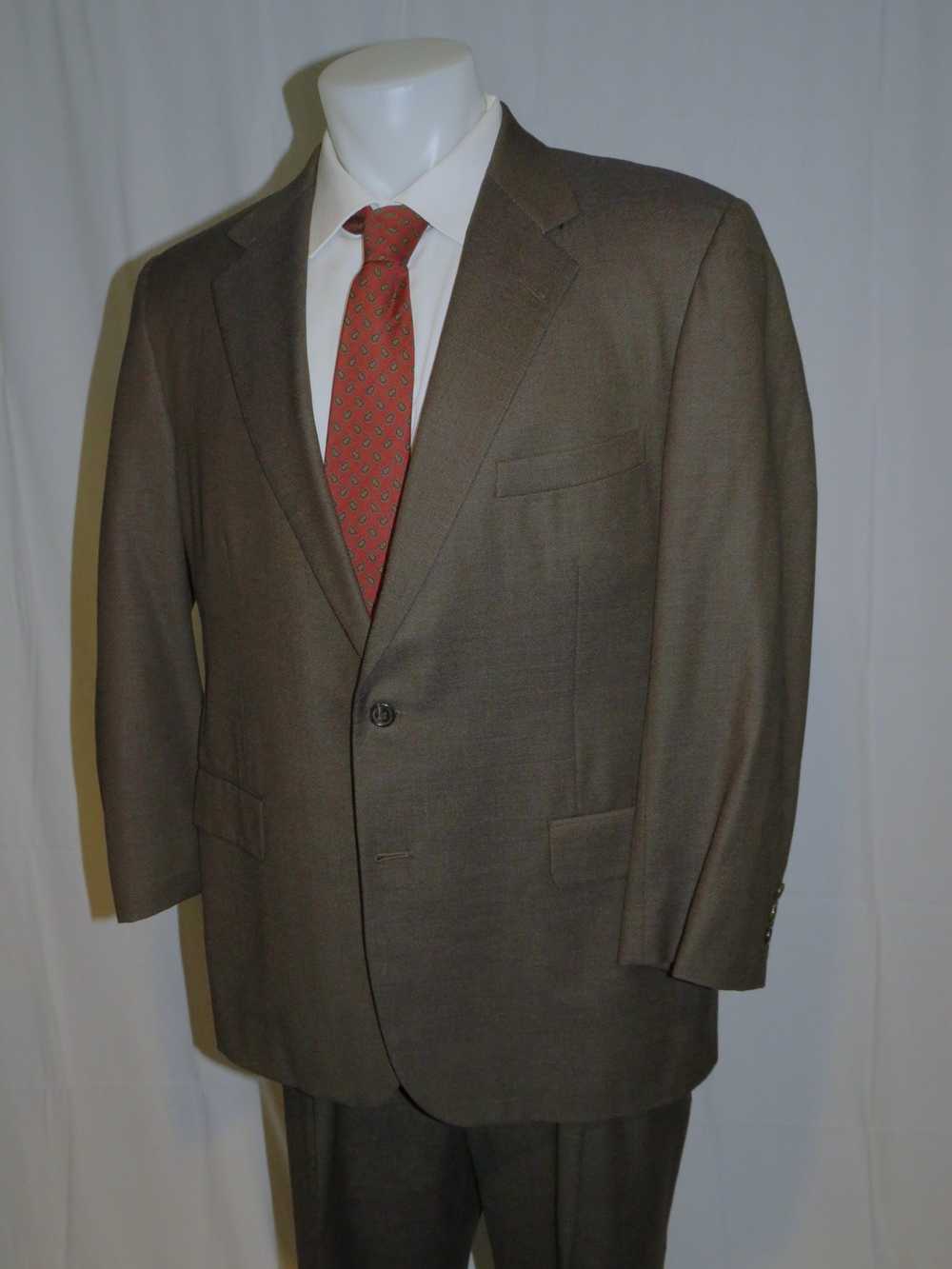 Brooks Brothers Hand Tailored Brown Birdseye Vint… - image 8