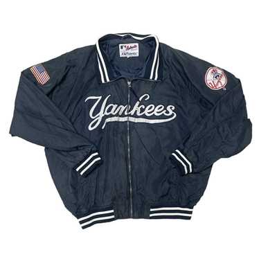 Vtg Majestic New York NY Yankees Bomber Jacket L Dugout Authentic  Collection 90s