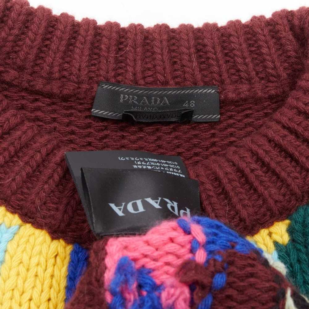Prada PRADA 2018 multicolour graphic virgin wool … - image 8