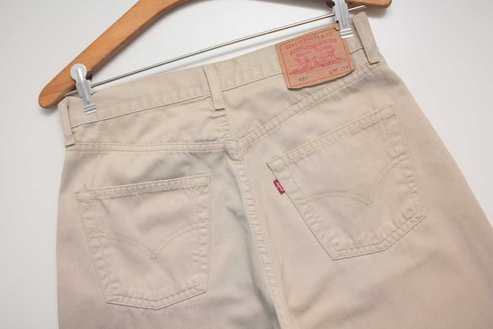 Levi's Levi's 551 Beige Denim Pants W30L30 Vintage - image 1