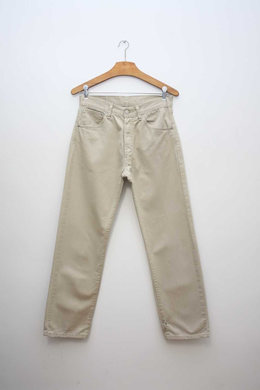 Levi's Levi's 551 Beige Denim Pants W30L30 Vintage - image 3