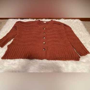 Woman’s Rust Colored Button Up Sweater. Size Medi… - image 1