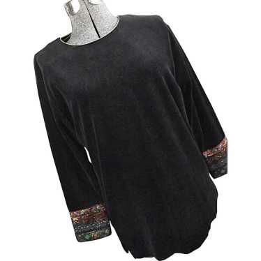 1960s Ruth Norman Neiman Marcus Womens Black Velve