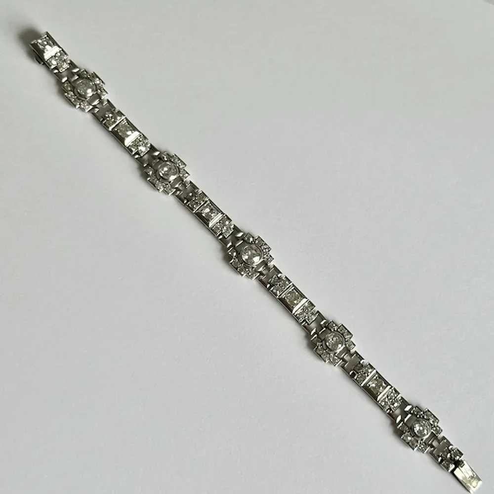 Antique French Art Deco Diamond Bracelet - image 4