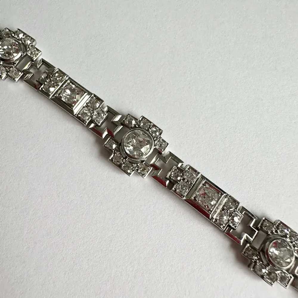 Antique French Art Deco Diamond Bracelet - image 6