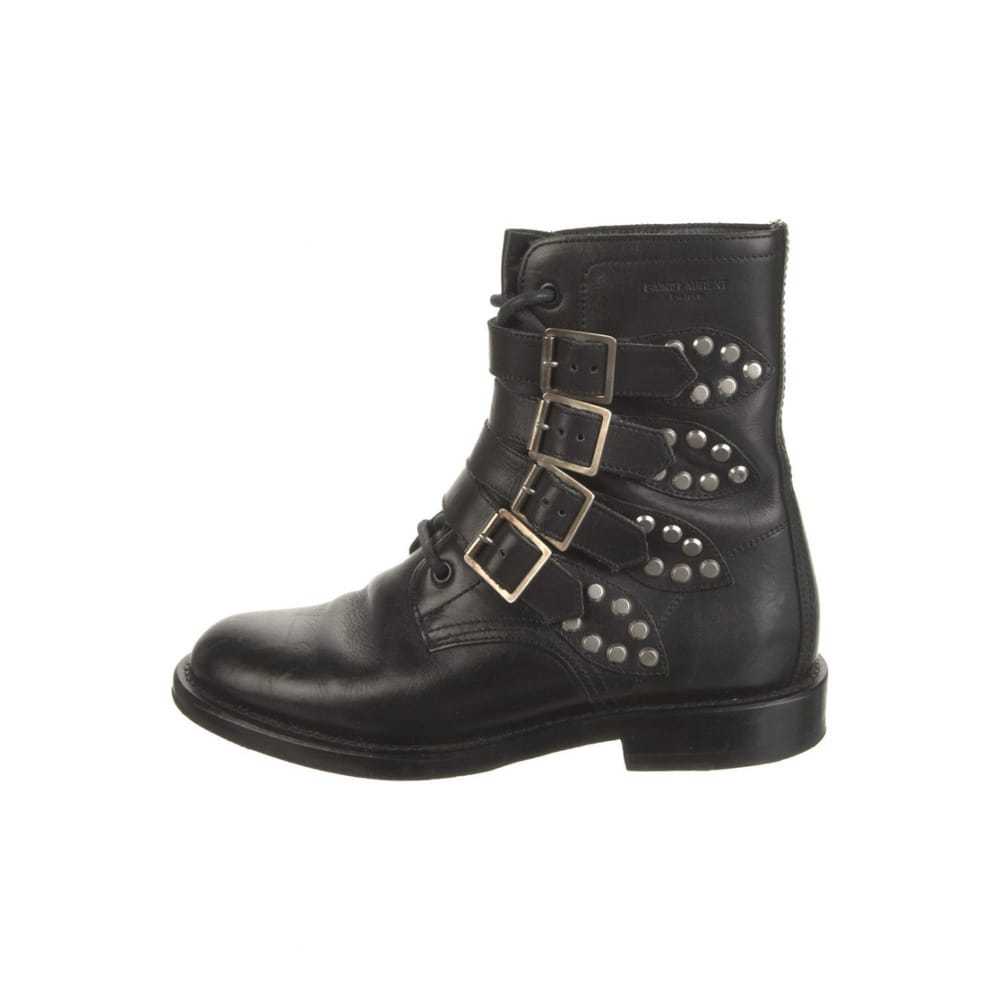 Saint Laurent Leather biker boots - image 4