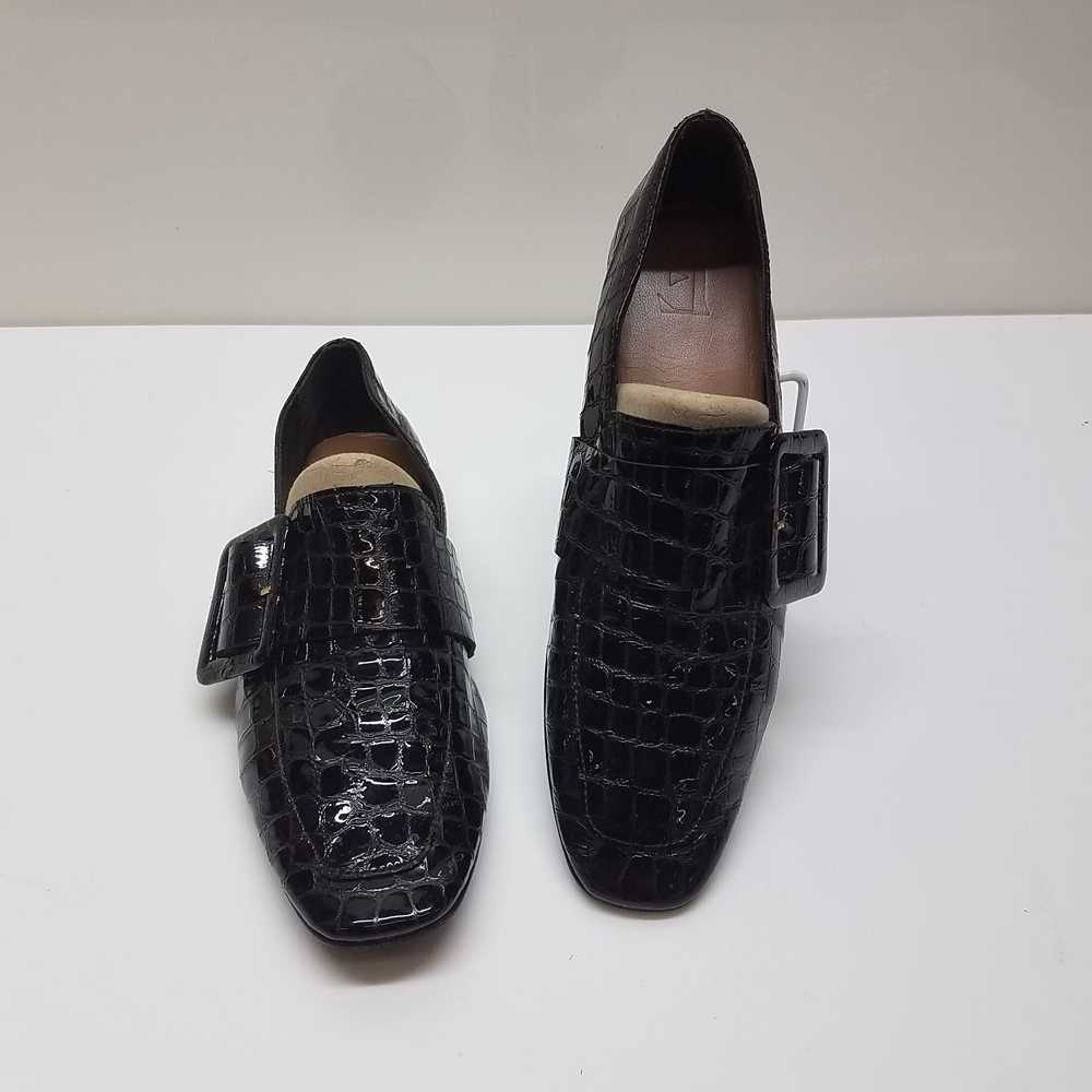 Flattered Studio Patent Leather Crocodile Loafers… - image 2
