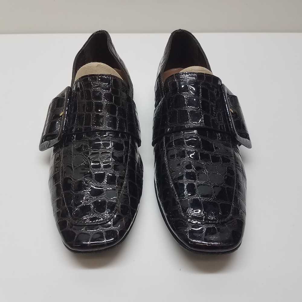 Flattered Studio Patent Leather Crocodile Loafers… - image 3