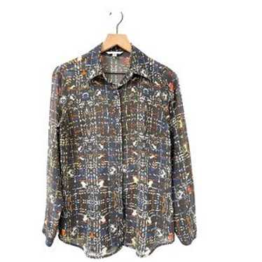 Cabi Multi-Color Abstract Print Button Down Light… - image 1
