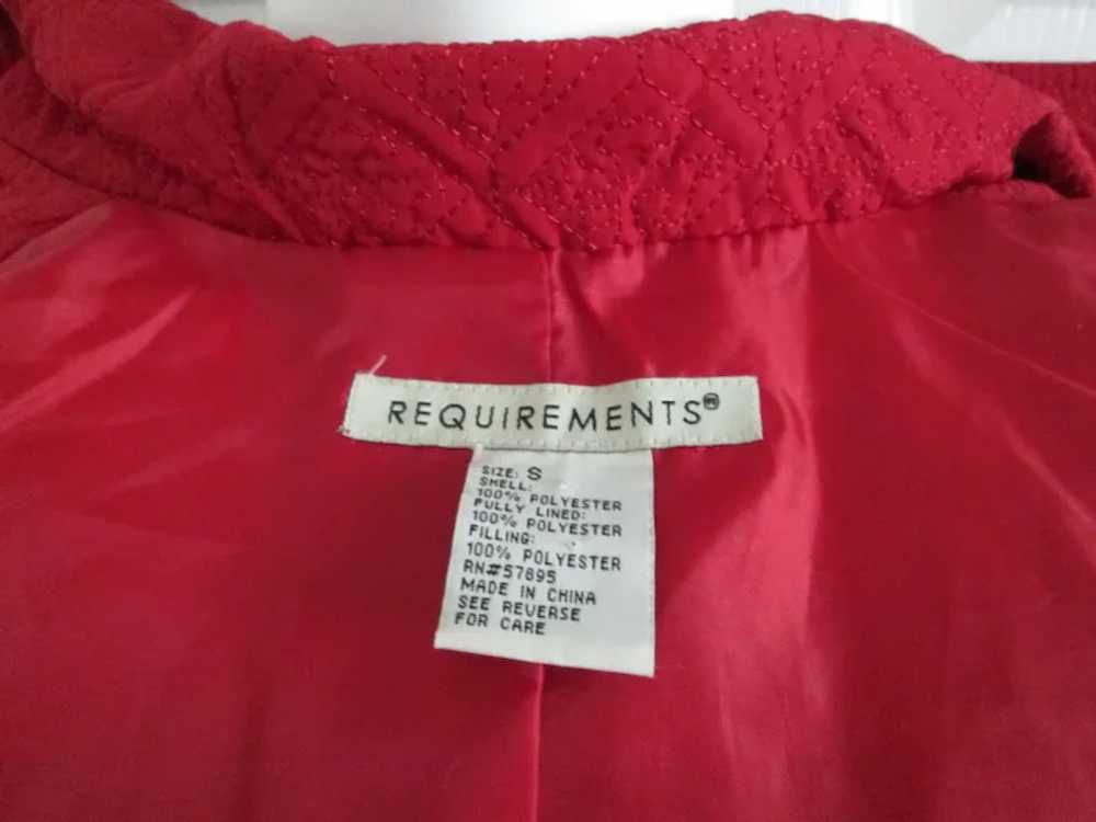 REQUIREMENTS Christmas Red Lightweight Lined Quil… - image 3