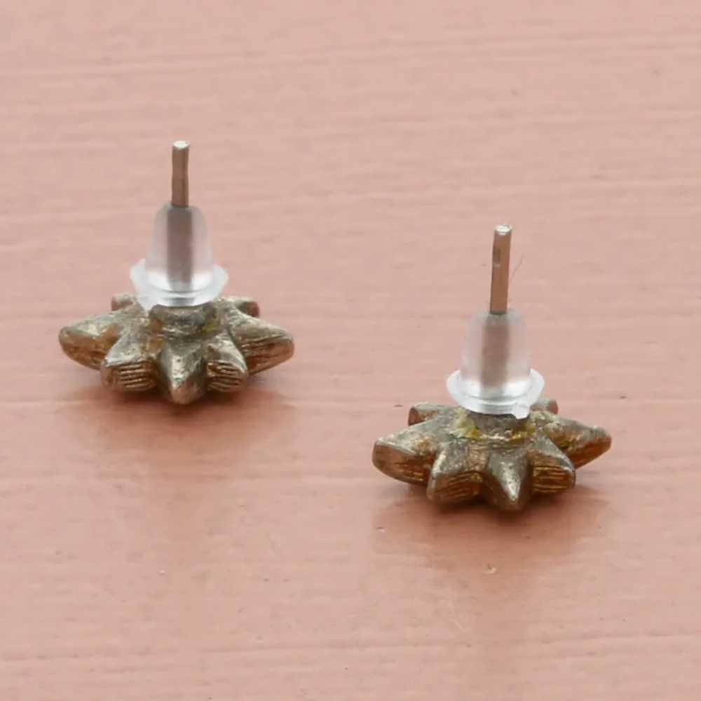 Silver Plated Dainty Star Stud (As-Is) Earrings - image 3