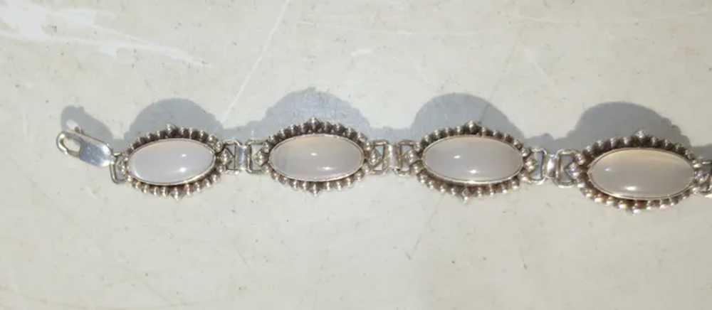 Sterling Silver and Moonstone link Bracelet - image 3