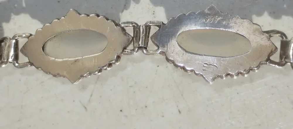 Sterling Silver and Moonstone link Bracelet - image 4