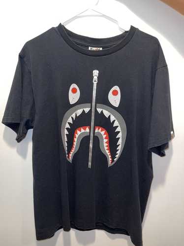 Bape Split Tee Shark Mouth Black Camo Sz M (#10181)