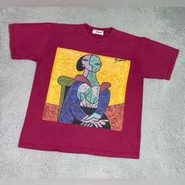 トップス 70s vintage picaso tee Vintage St. Picasso Art Tee Shirt “Woman in Chair” Deadstock