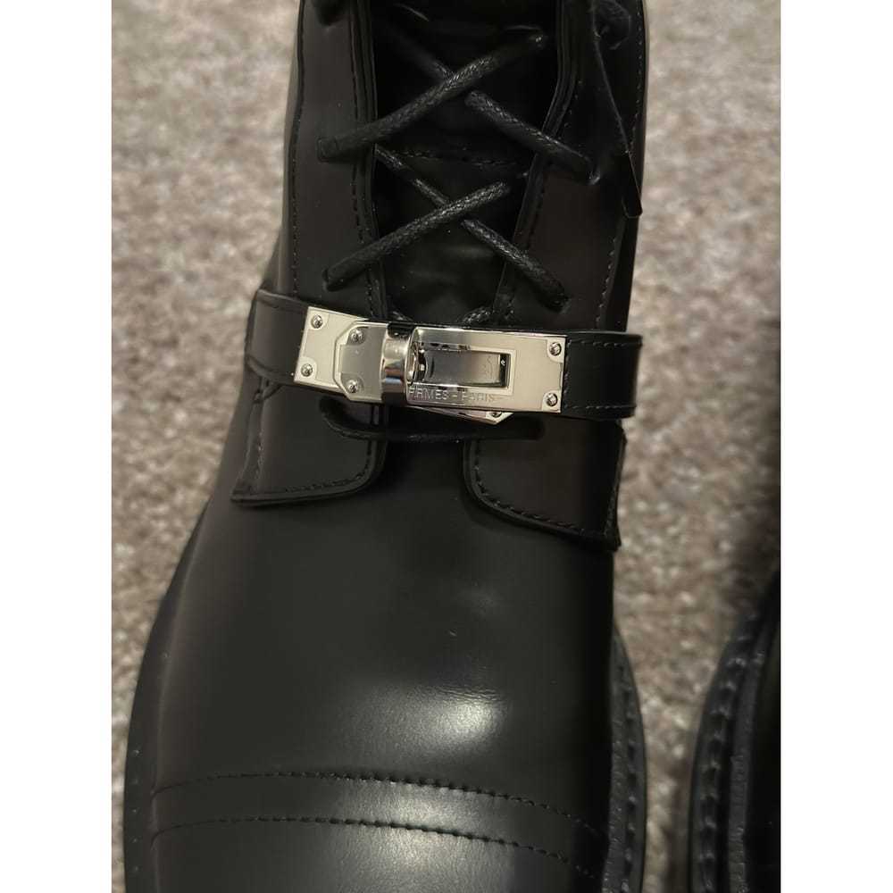 Hermès Leather biker boots - image 5