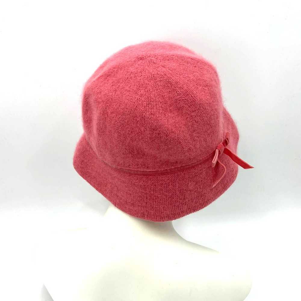 Gap GAP Bucket Hat Knit Soft Bow Pink Y2K Angora … - image 2