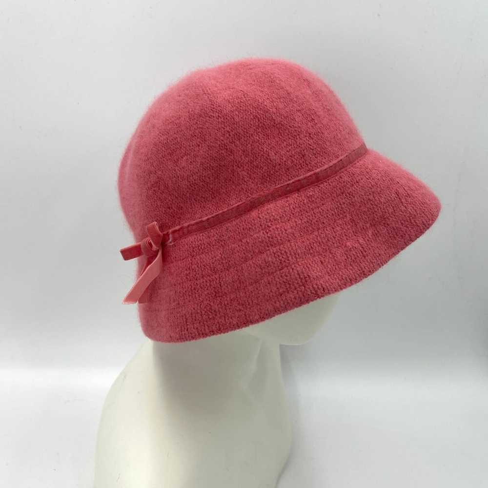 Gap GAP Bucket Hat Knit Soft Bow Pink Y2K Angora … - image 3