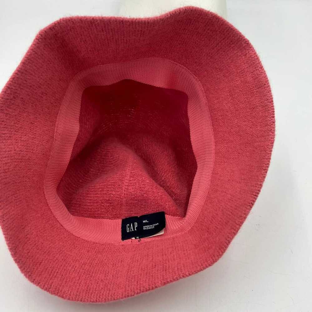 Gap GAP Bucket Hat Knit Soft Bow Pink Y2K Angora … - image 4