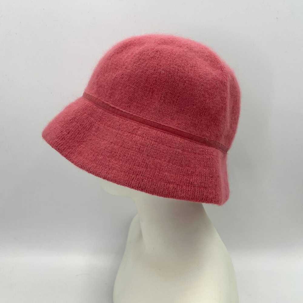 Gap GAP Bucket Hat Knit Soft Bow Pink Y2K Angora … - image 7