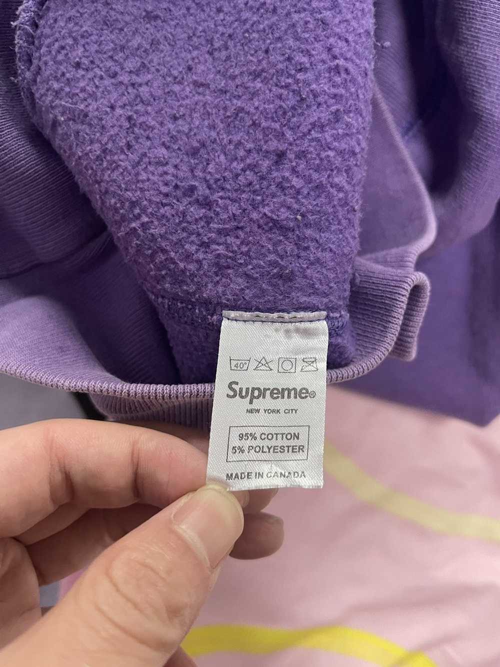 Supreme Supreme 2005 teal on purple box logo crew… - image 5