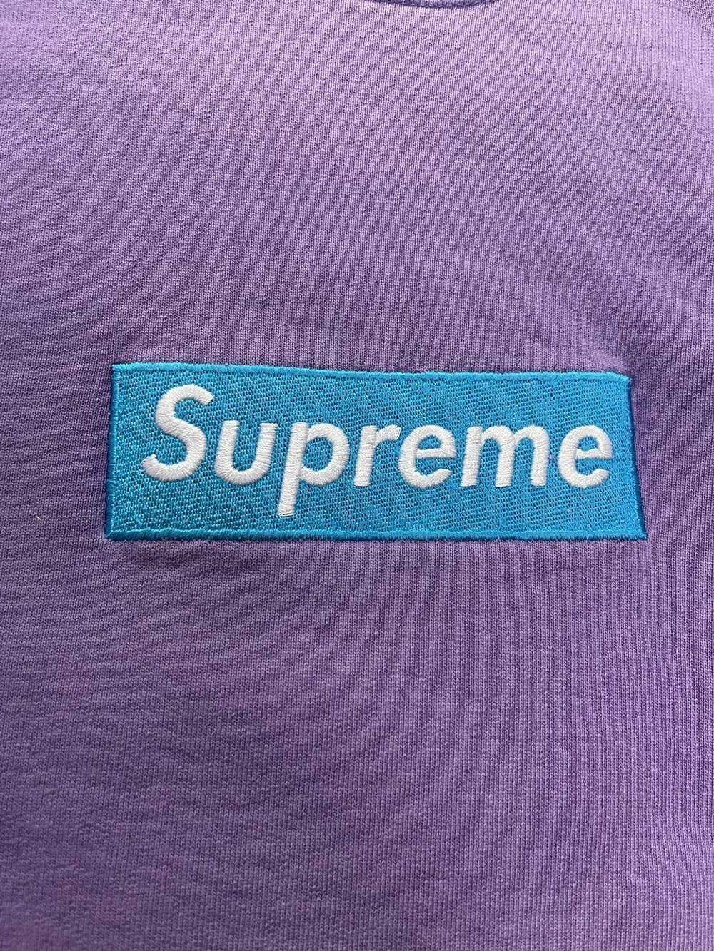 Supreme Supreme 2005 teal on purple box logo crew… - image 9