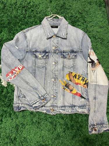 Amiri Amiri Playboy Magazine Denim Jacket - image 1