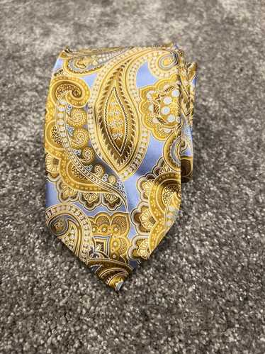 Canali Canali Yellow and Blue designed tie