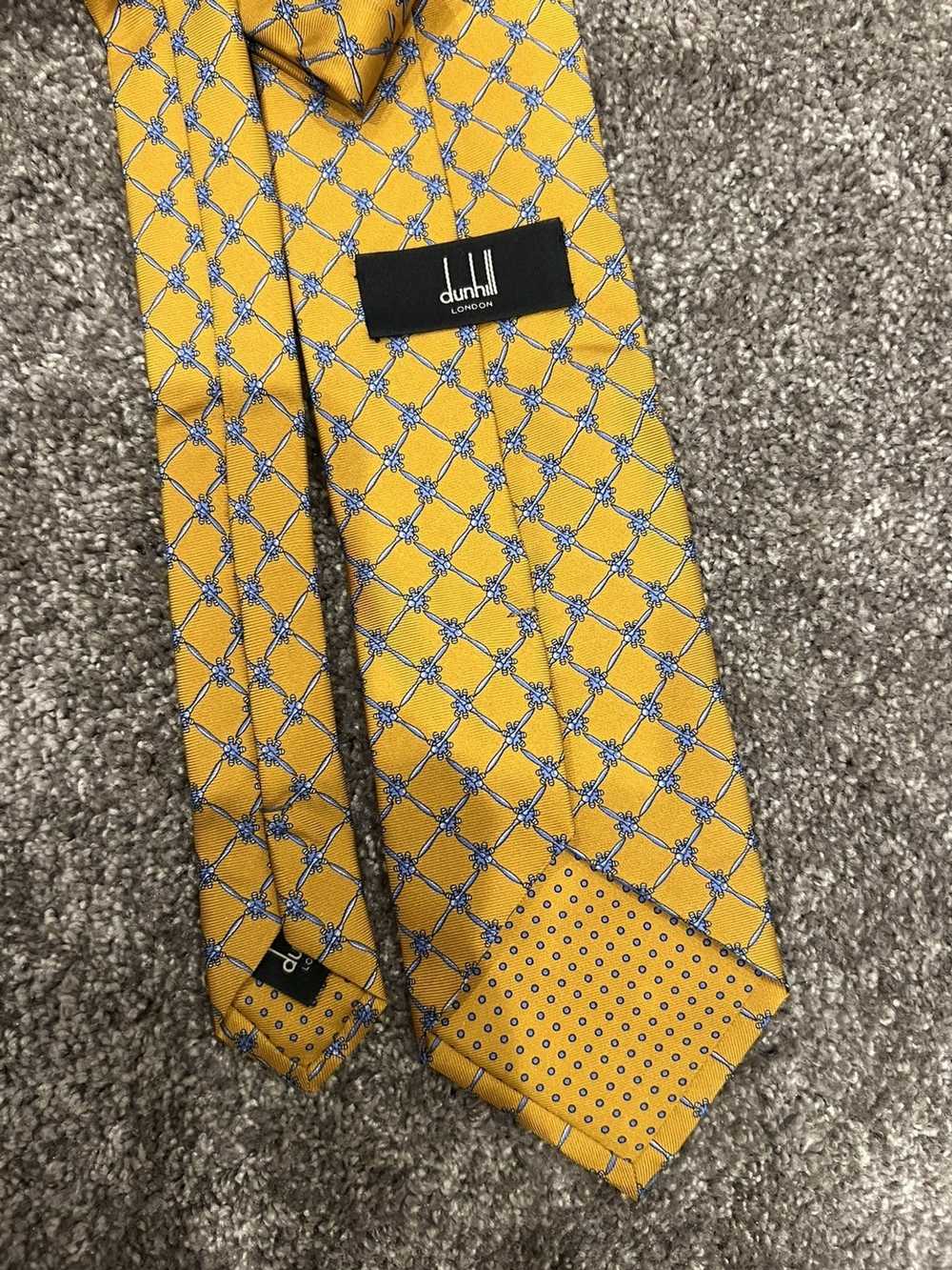 Alfred Dunhill Dunhill Yellow and Blue Patterned … - image 4