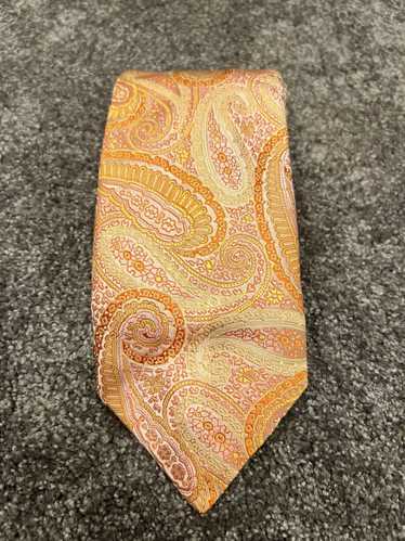 Alfred Dunhill Dunhill Orange Patterned Tie - image 1